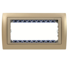 Simon 82 Centr. Шампань/Шампань Рамка с суппортом на 8 узких модулей