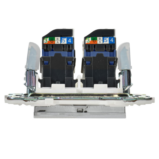 SKANDY Роз. комп. 2-ая RJ45 кат.6 SK-K04N никель IEK