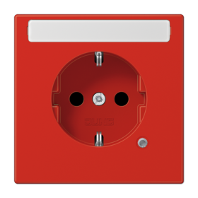 JUNG SCHUKO розетка с полем для надписи 9x58 мм, красный