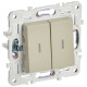 SKANDY Выключ. 2-кл. с инд. 10А SK-V09B беж. IEK