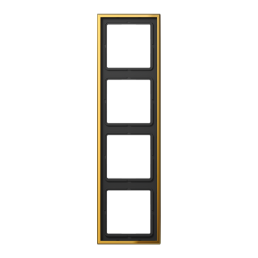 Рамка 4-кратная, металл цвета золота