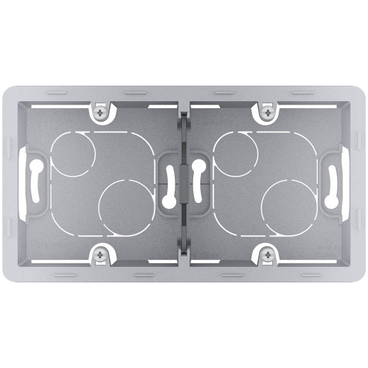 Коробка для накладного монтажа 2 поста - Legrand/Daccord Inspiria - алюминий