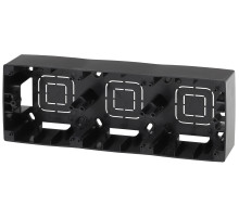 ЭРА 12-6103-06 Коробка наклад. монтажа 3 поста, Эра12, чёрный (5/50/700)