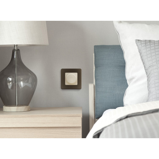 Диммер поворотно-нажимной - Legrand/Daccord Inspiria - без нейтрали 300Вт - слоновая кость