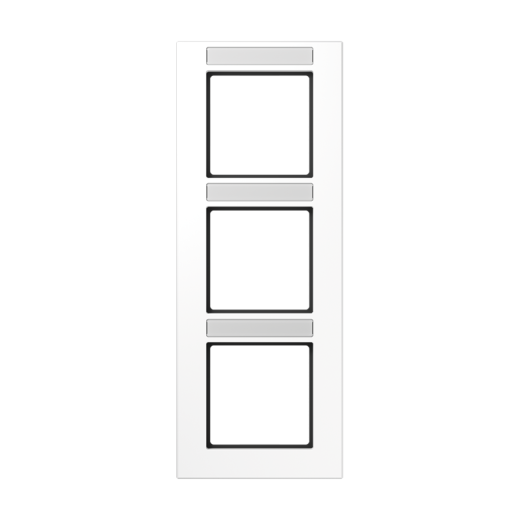 Рамка для вертикальной и горизонтальной установки, 3 поста, термопласт, белый, A CREATION