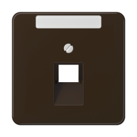 JUNG CD 500/CD plus Коричневая Накладка 1-ой наклонной ТЛФ/комп розетки с полем для надписи