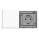 Блок розетка с выключателем ЭРА Эксперт 11-7521-01 IP55 16A-10AX-250В горизонт. СУ белый