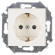 Simon 15 Бежевый Розетка 2P+E Schuko, со шторками, 16А, 250В, винт.заж.