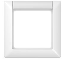 JUNG Рамка 1-кратная для вертикальной и горизонтальной установки с полем для надписи белая