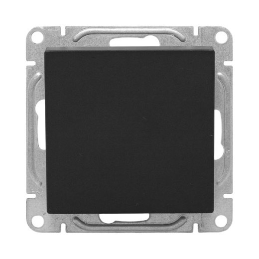 Механизм выключателя, одноклавишный, проходной, чёрный Эпика EKF