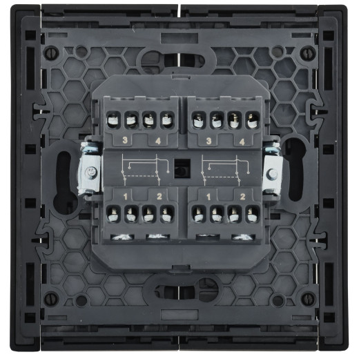 FORTE&PIANO Выключ. 2-кл. перекр. 10А FP109 чер. IEK