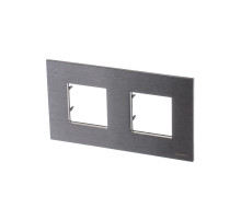 ABB NIE Zenit Сталь Рамка 2-я 2+2 мод