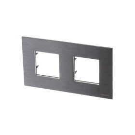 ABB NIE Zenit Сталь Рамка 2-я 2+2 мод