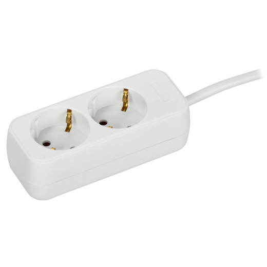 UMA Удлинитель У02 2 места 3м 3х1мм2 10А бел. IEK