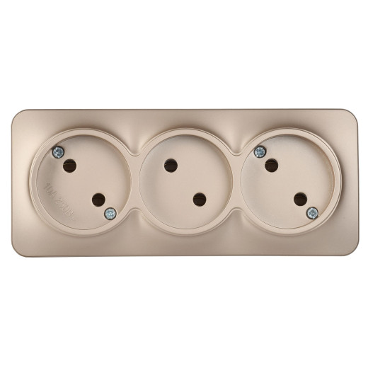 GLORY Роз. 3-я без з/к/ш о/у 10А РС23-2-ХШм шамп. м. IEK