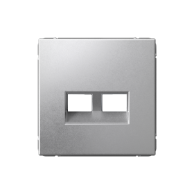 Systeme Electric ArtGallery Алюминий Накладка двойная для информационных функций типа Keystone