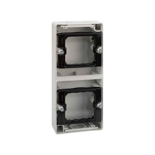 Коробка 2-х местная, вертикальная, S44A, серый