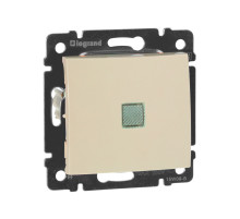 Legrand Valena Крем Выключатель 1-клавишный с подсветкой.