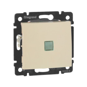Legrand Valena Крем Выключатель 1-клавишный с подсветкой.