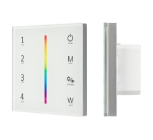 Arlight Панель Sens SMART-P45-RGBW White (230V, 4 зоны, 2.4G) (IP20 Пластик, 5 лет)