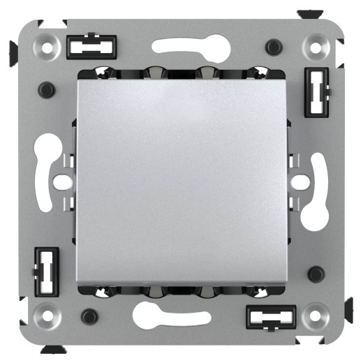 Выключатель одноклавишный в стену, Avanti, закаленная сталь