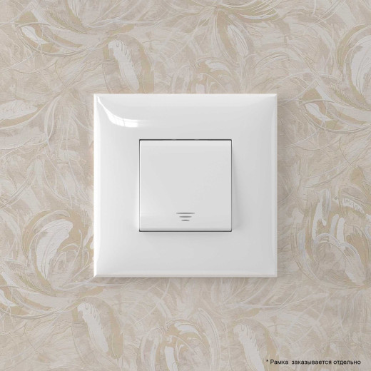 Кнопка одноклавишная в стену, Avanti, белое облако