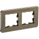 BRITE Рамка 2-мест. РУ-2-1-Бр металл латунь RE IEK