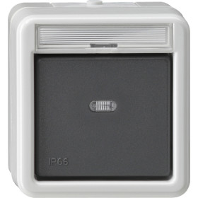 Gira Кнопочный выключатель с полем для надписи IP66