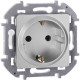 Розетка с заземлением - Legrand/Daccord Inspiria - без шторок 16А 250В винтовые зажимы - алюминий