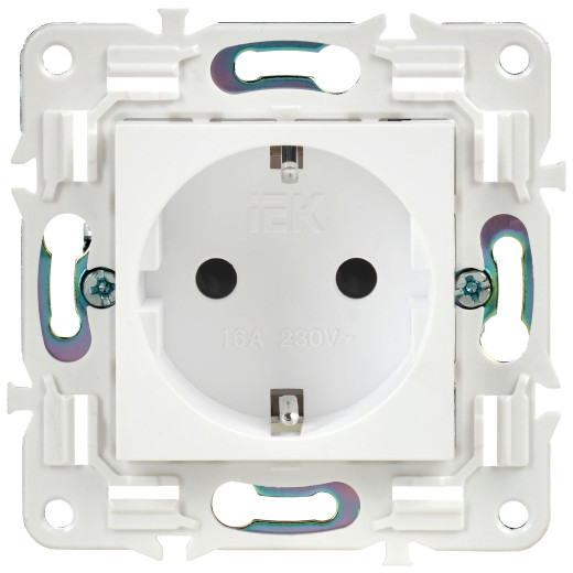 SKANDY Роз. с з/к/ш 16А б/к SK-R06W арк. бел. IEK