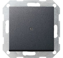 Gira System 55 Антрацит Выключатель с клавишей вертикальный с подсветкой