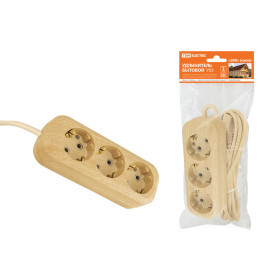 TDM Удлинитель бытовой У03 3 гнезда, 3метра,2П+3, ПВС 3х1мм2 