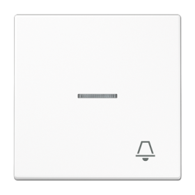 JUNG Клавиша для выключателя с символом «Звонок», белый