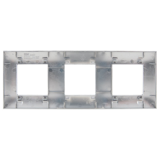 SKANDY Рамка 3-мест. SK-F33N металл никель IEK