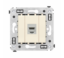 DKC Avanti Компьютерная розетка RJ-45 без шторки в стену, кат.6 одинарная экранированная, 