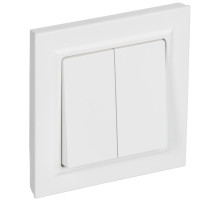 IEK BRITE Выключ. 2-кл. 10А в сб. ВСР10-2-0-БрАБ а/б