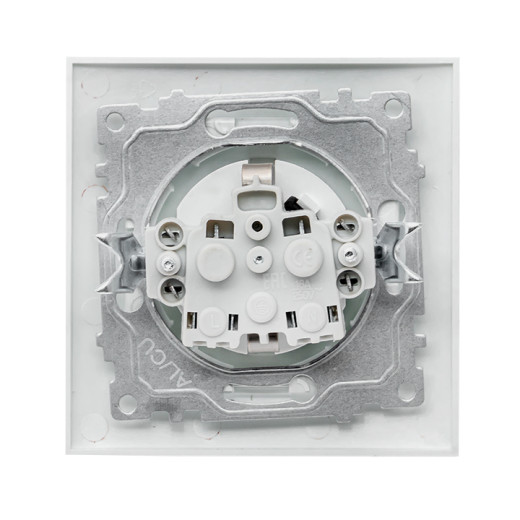 Валенсия розетка 1-местная с/з 16А белая с защ. штор. EKF PROxima