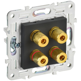 IEK SKANDY Графит Аудиорозетка 4-ая SK-A01G