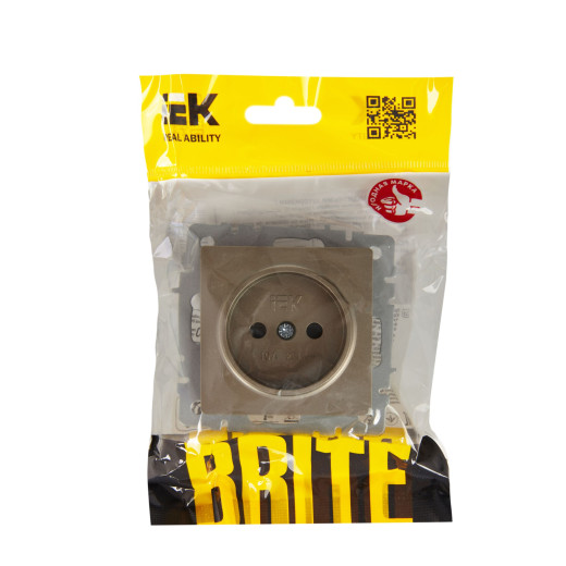 BRITE Роз. без з/к с з/ш 10А РСш10-2-БрШ шамп. IEK