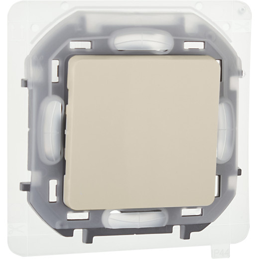 Переключатель одноклавишный IP44 - Legrand/Daccord Inspiria - 10АХ 250В безвинтовые зажимы - слоновая кость