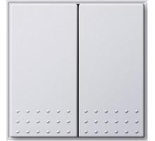 Gira TX 44 Белый Выключатель 2-клавишный механизм с накладкой