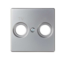 Simon 82 Алюминий Накладка розетки TV 1-ая (символ R-TV)