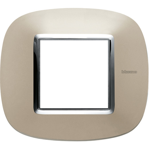 Axolute декоративные накладки в форме эллипса, глянцевые, цвет светлый титан, на 2 модуля