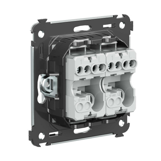 Кнопка двухклавишная в стену, Avanti, закаленная сталь