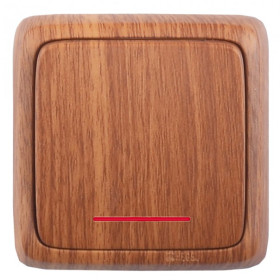 Hegel Альфа наруж Дуб ВА10-164-05 Переключатель 1-клавишный с индикацией, с изол. пластиной