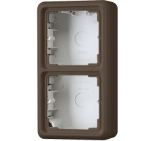 JUNG CD 500 Коричневая Коробка накладная с основанием и встроен. рамкой 2-ая