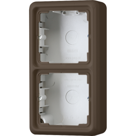 JUNG CD 500 Коричневая Коробка накладная с основанием и встроен. рамкой 2-ая