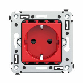 DKC Avanti Розетка в стену, 2P+E, с з/ш, 