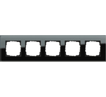 Gira ESP Черное стекло Рамка 5-ая