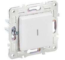 IEK SKANDY Арктический белый Выключатель 1-клавишный с индикацией 10А SK-V07W